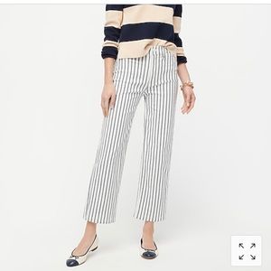 Jcrew slim wide leg jean stripe